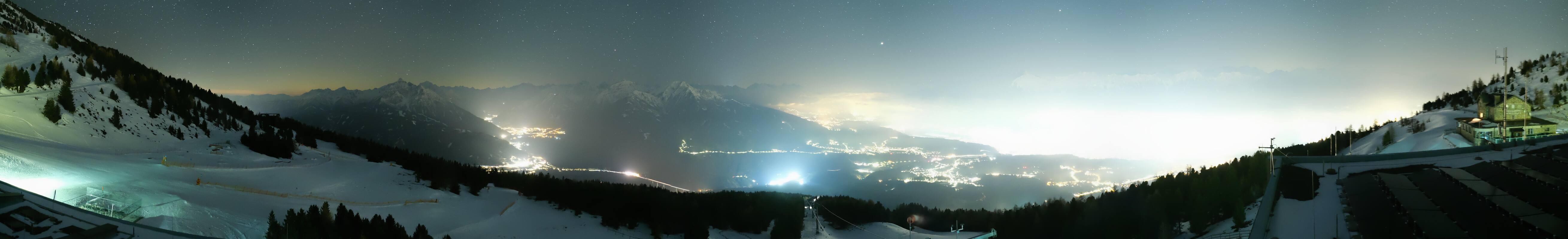 Archiv Foto Webcam Patscherkofel - Blick auf Innsbruck