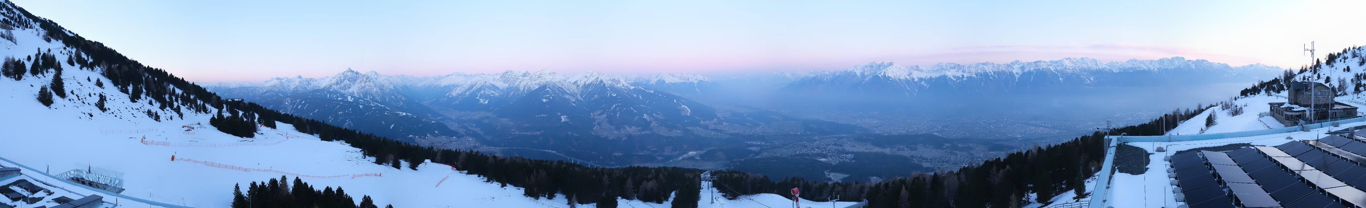 Archiv Foto Webcam Patscherkofel - Blick auf Innsbruck