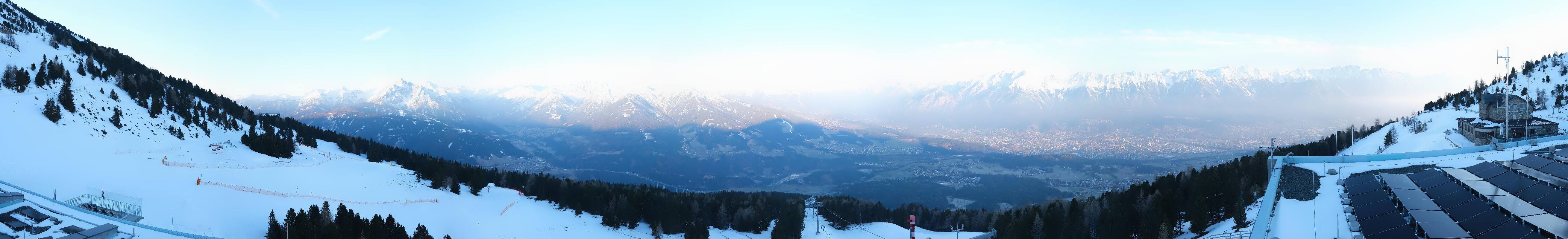 Archiv Foto Webcam Patscherkofel - Blick auf Innsbruck
