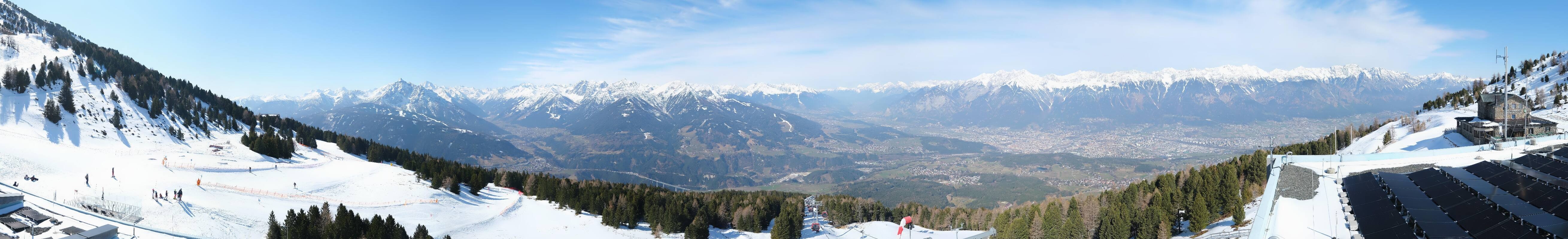 Archiv Foto Webcam Patscherkofel - Blick auf Innsbruck