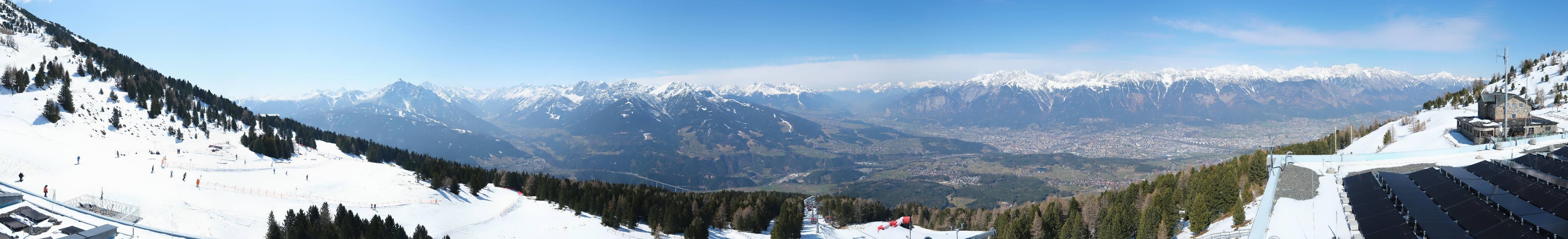 Archiv Foto Webcam Patscherkofel - Blick auf Innsbruck