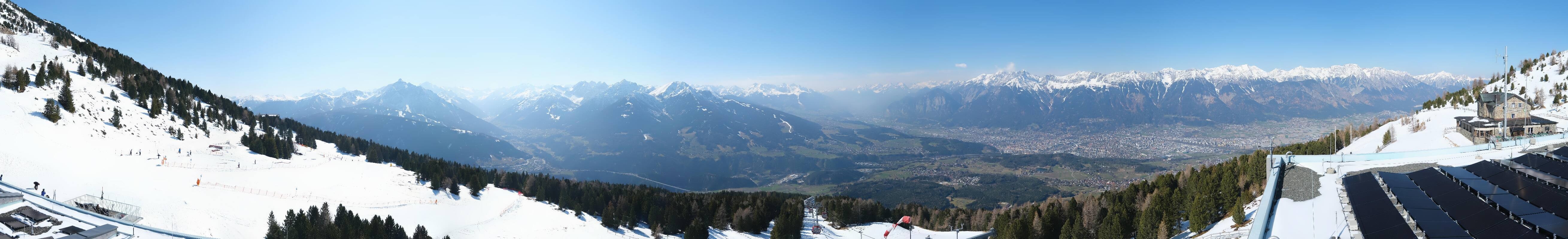 Archiv Foto Webcam Patscherkofel - Blick auf Innsbruck