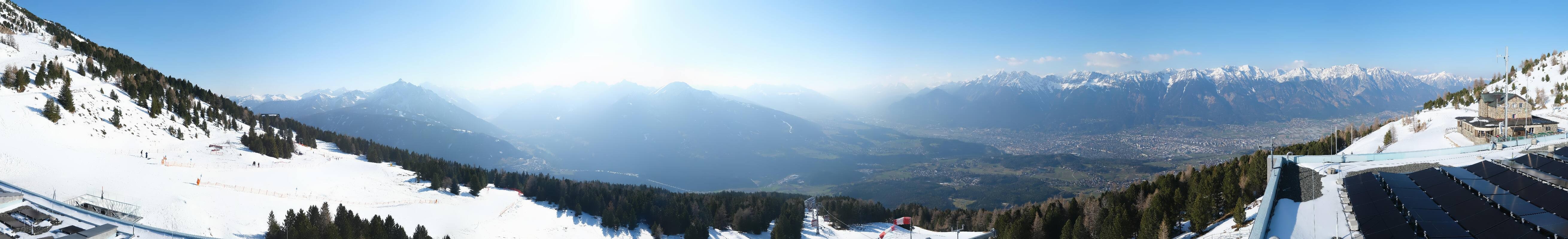 Archiv Foto Webcam Patscherkofel - Blick auf Innsbruck