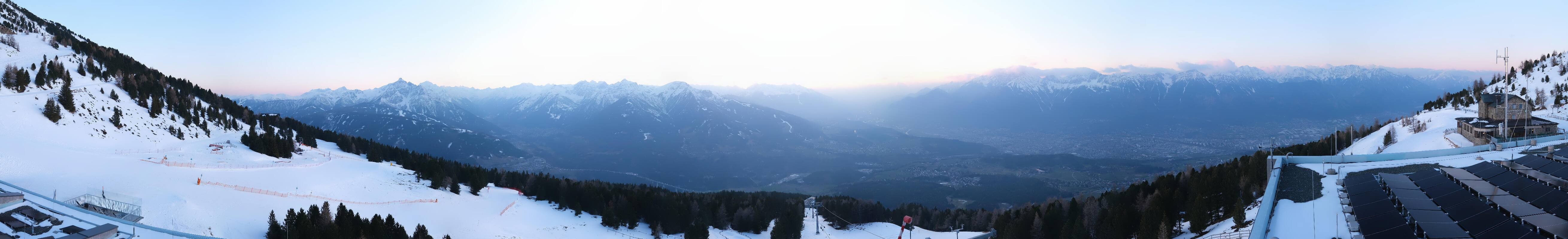 Archiv Foto Webcam Patscherkofel - Blick auf Innsbruck
