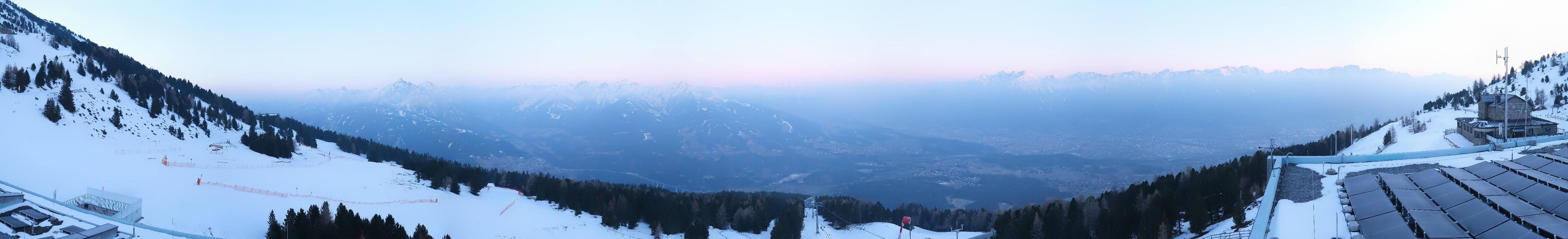 Archiv Foto Webcam Patscherkofel - Blick auf Innsbruck