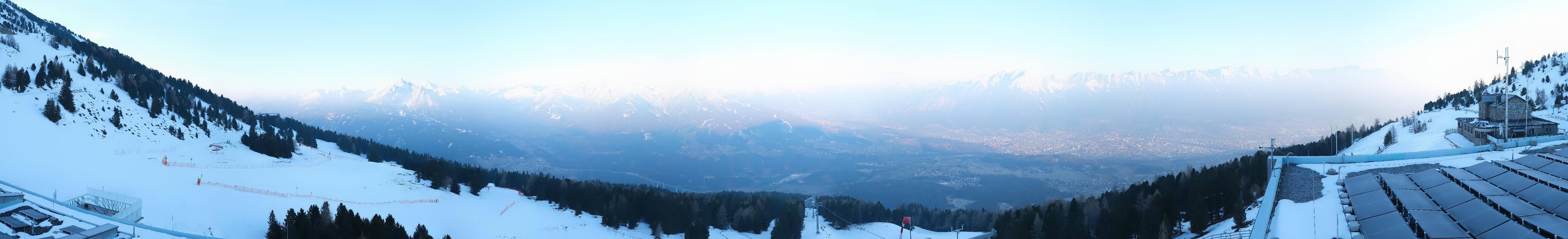 Archiv Foto Webcam Patscherkofel - Blick auf Innsbruck