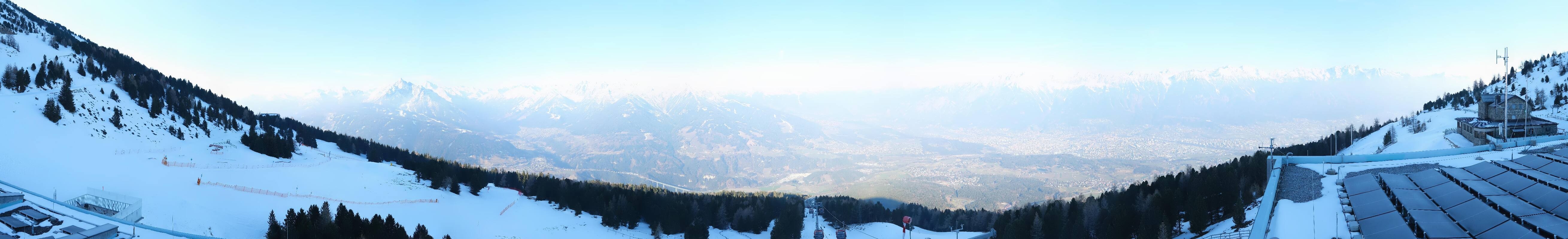 Archiv Foto Webcam Patscherkofel - Blick auf Innsbruck