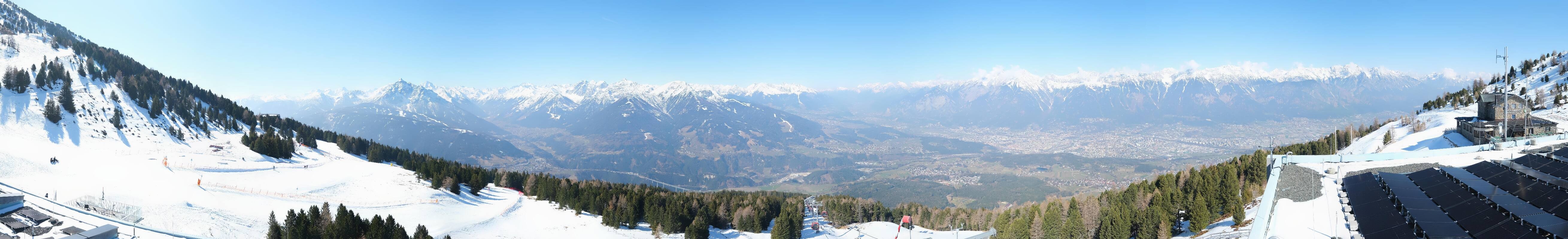 Archiv Foto Webcam Patscherkofel - Blick auf Innsbruck