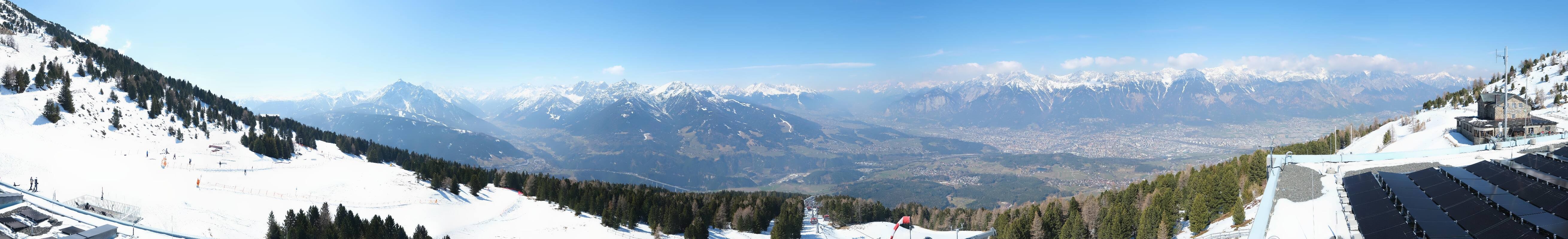 Archiv Foto Webcam Patscherkofel - Blick auf Innsbruck