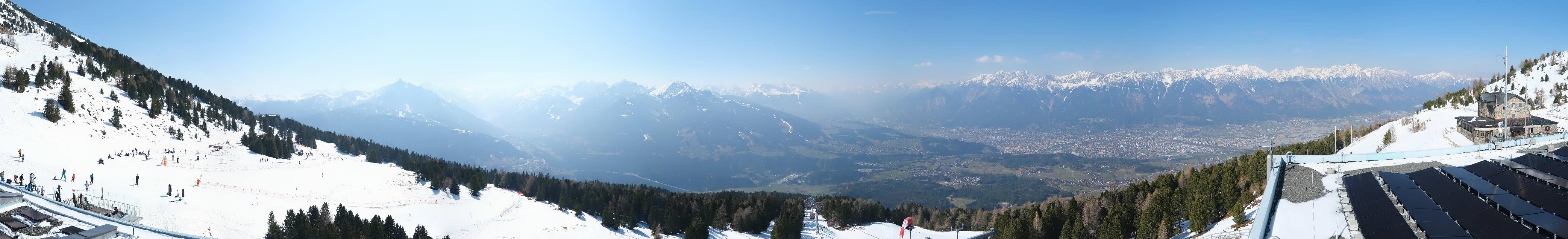 Archiv Foto Webcam Patscherkofel - Blick auf Innsbruck