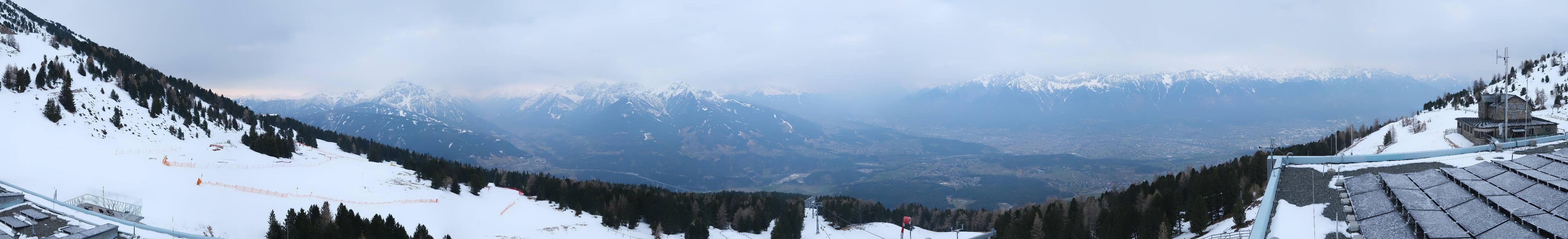 Archiv Foto Webcam Patscherkofel - Blick auf Innsbruck