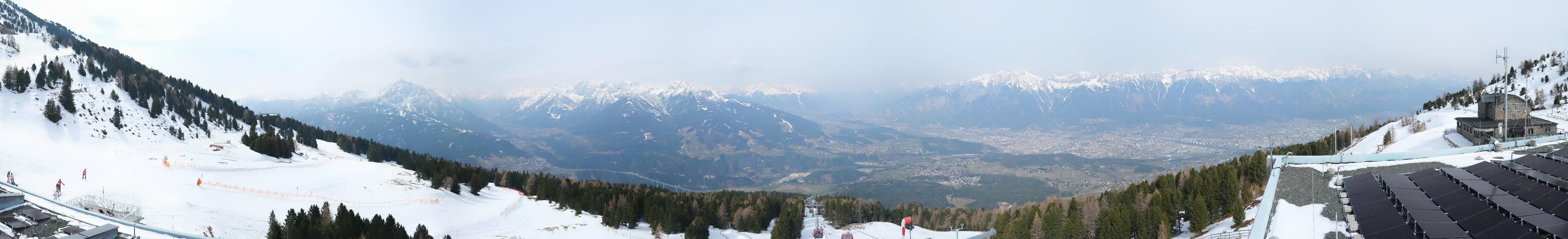 Archiv Foto Webcam Patscherkofel - Blick auf Innsbruck
