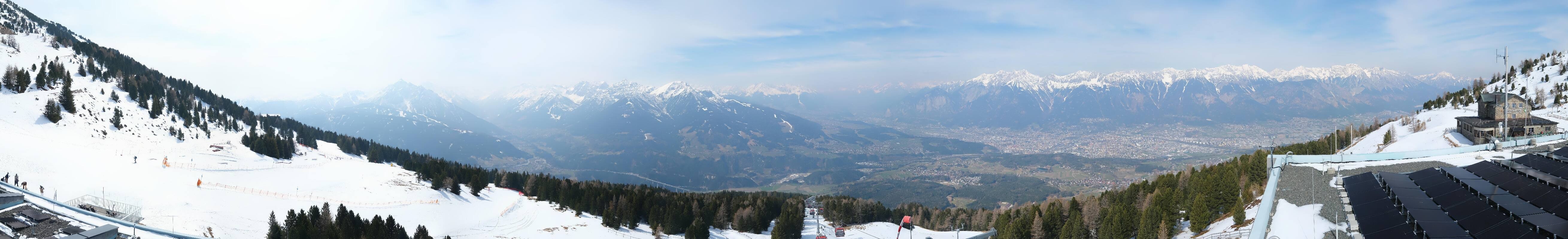 Archiv Foto Webcam Patscherkofel - Blick auf Innsbruck
