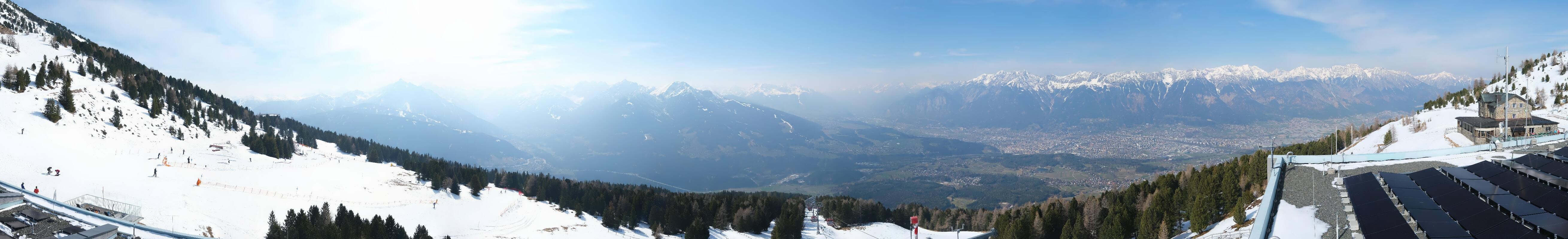 Archiv Foto Webcam Patscherkofel - Blick auf Innsbruck