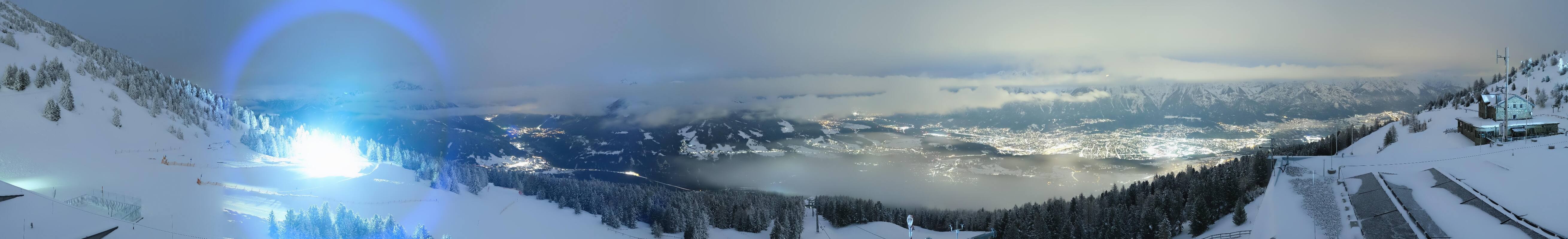 Archiv Foto Webcam Patscherkofel - Blick auf Innsbruck