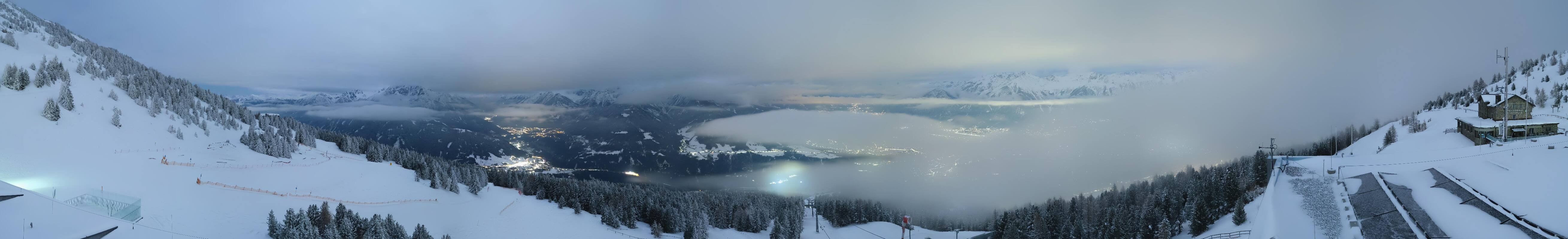 Archiv Foto Webcam Patscherkofel - Blick auf Innsbruck