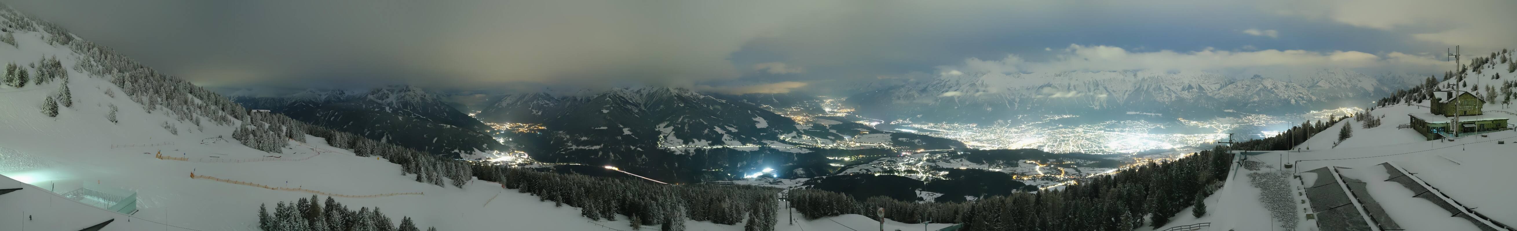 Archiv Foto Webcam Patscherkofel - Blick auf Innsbruck