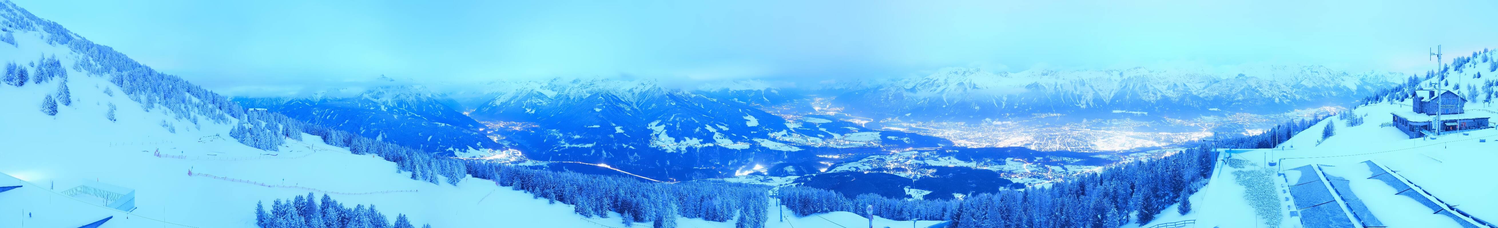 Archiv Foto Webcam Patscherkofel - Blick auf Innsbruck