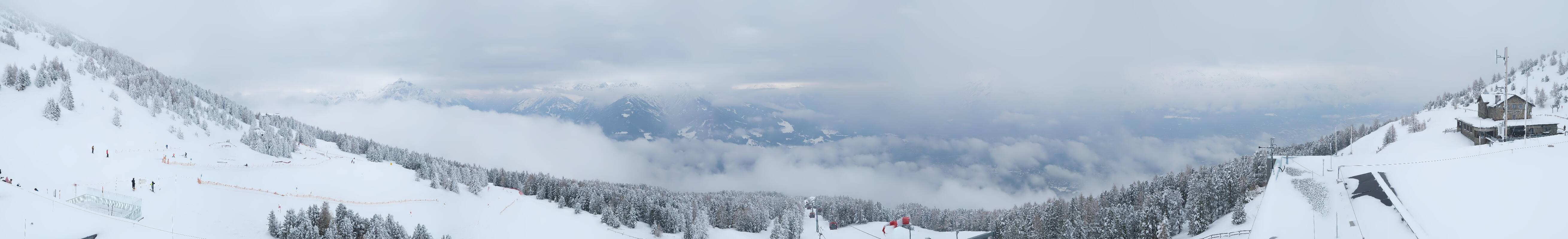 Archiv Foto Webcam Patscherkofel - Blick auf Innsbruck