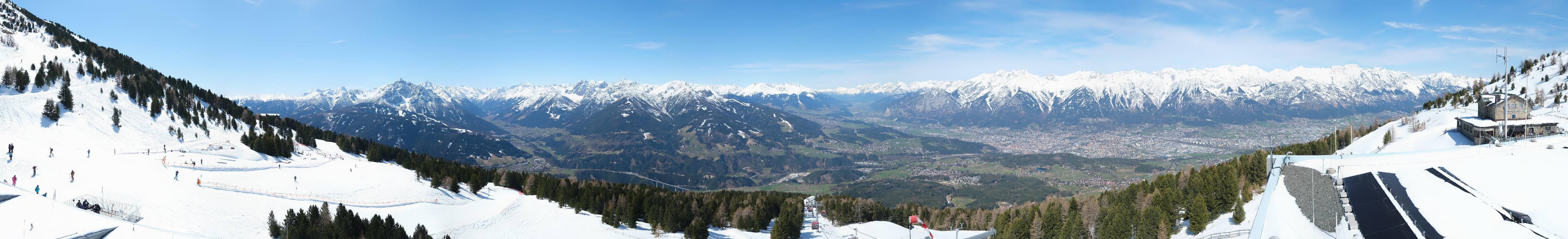 Archiv Foto Webcam Patscherkofel - Blick auf Innsbruck