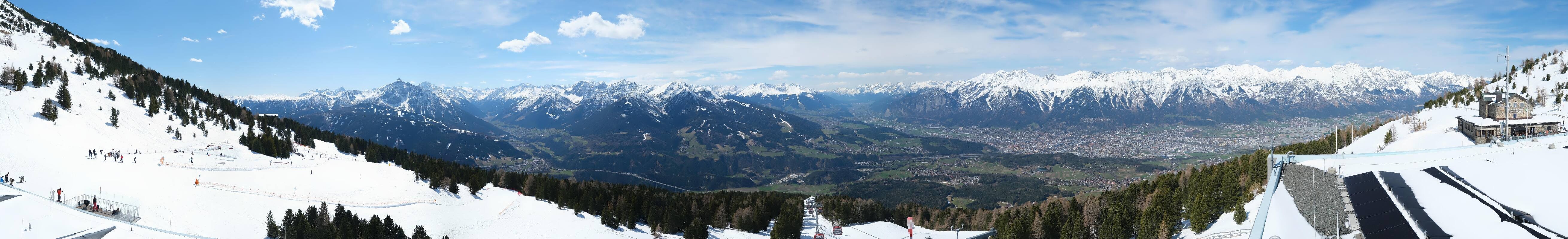 Archiv Foto Webcam Patscherkofel - Blick auf Innsbruck