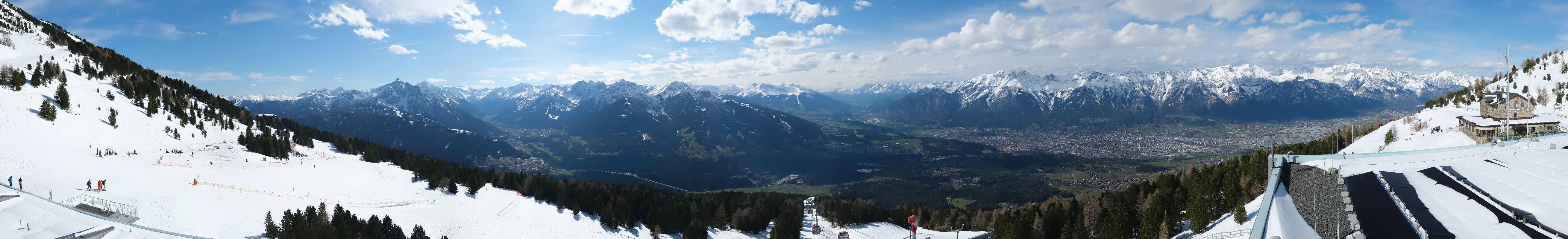 Archiv Foto Webcam Patscherkofel - Blick auf Innsbruck