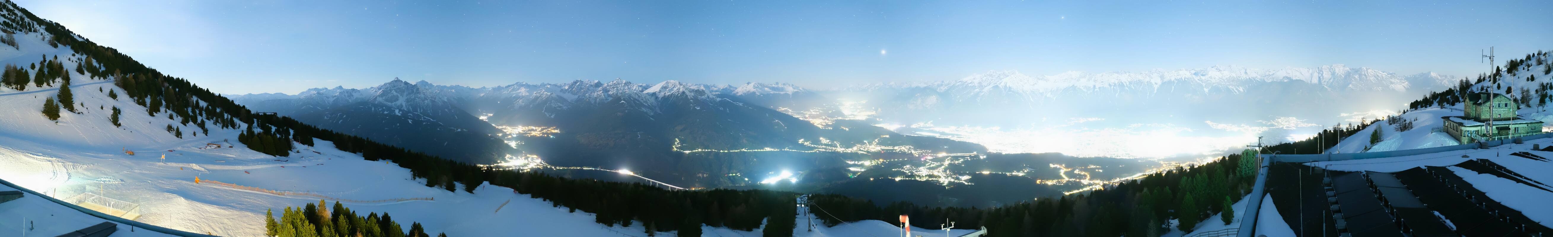 Archiv Foto Webcam Patscherkofel - Blick auf Innsbruck