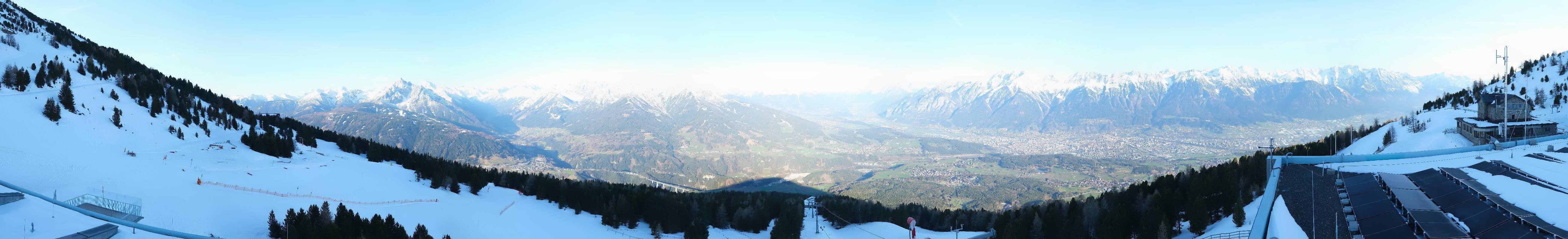Archiv Foto Webcam Patscherkofel - Blick auf Innsbruck