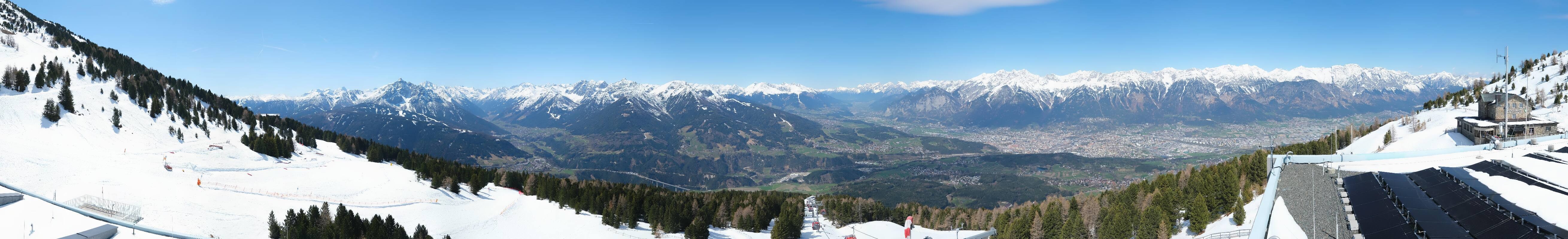 Archiv Foto Webcam Patscherkofel - Blick auf Innsbruck