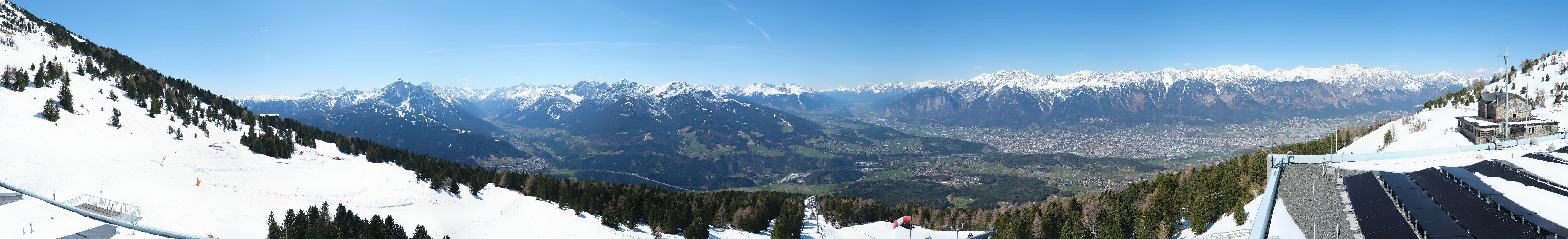 Archiv Foto Webcam Patscherkofel - Blick auf Innsbruck