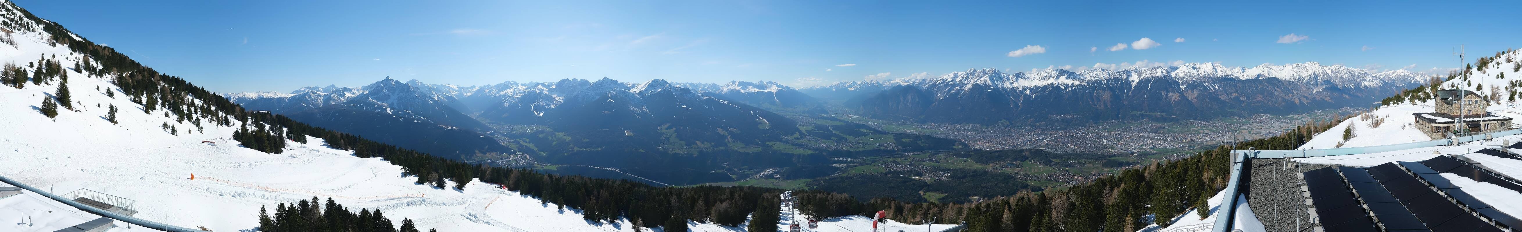 Archiv Foto Webcam Patscherkofel - Blick auf Innsbruck