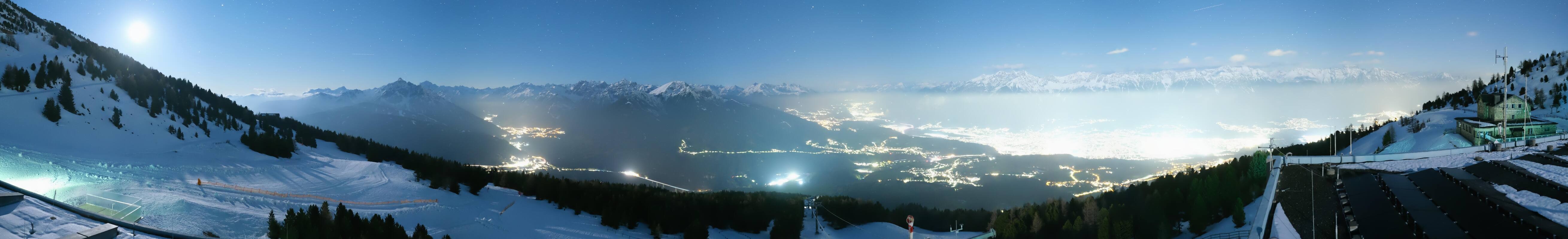 Archiv Foto Webcam Patscherkofel - Blick auf Innsbruck