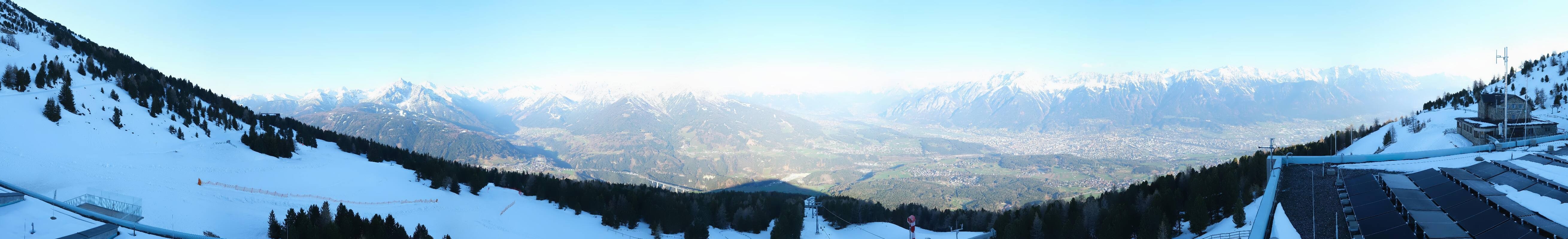 Archiv Foto Webcam Patscherkofel - Blick auf Innsbruck