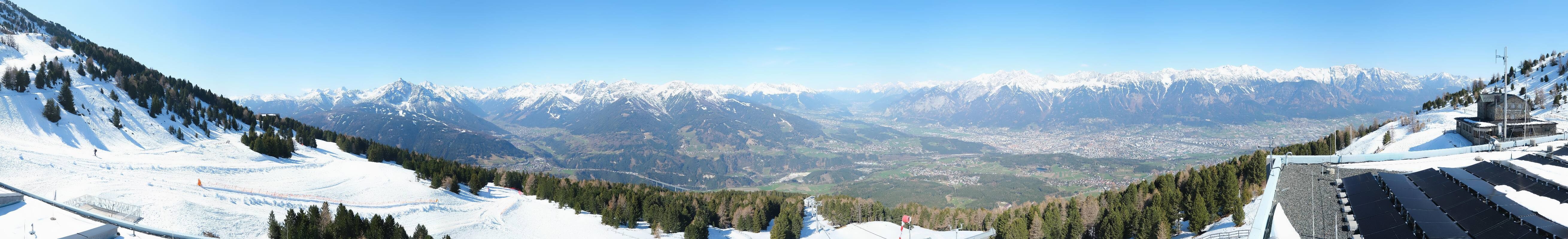 Archiv Foto Webcam Patscherkofel - Blick auf Innsbruck