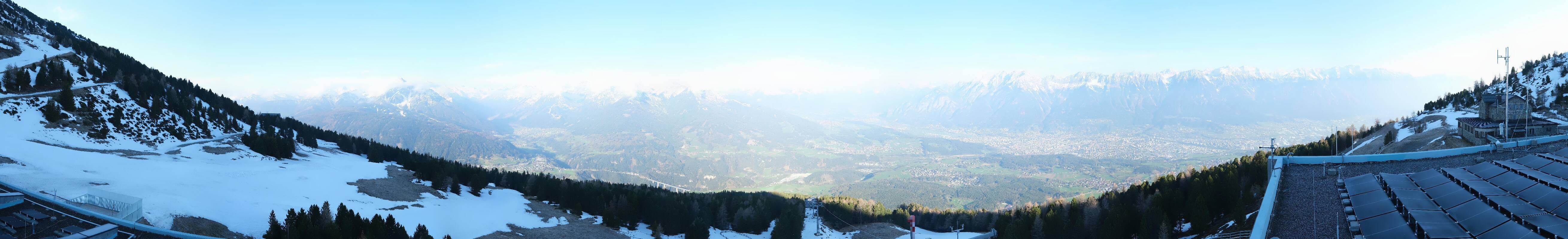 Archiv Foto Webcam Patscherkofel - Blick auf Innsbruck