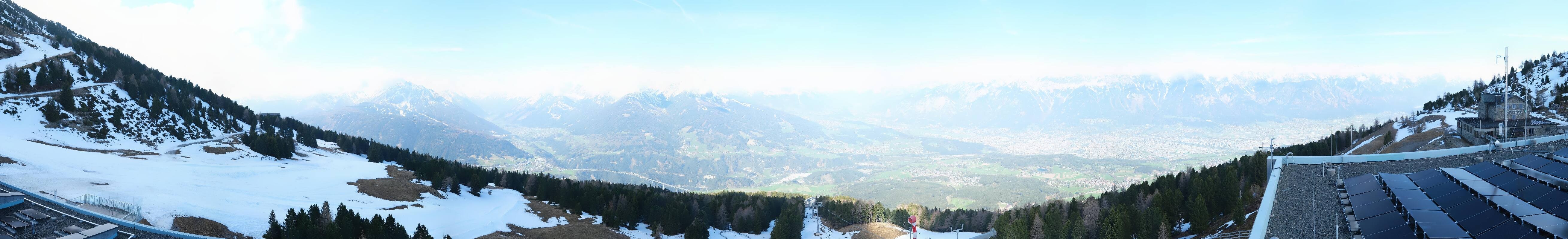Archiv Foto Webcam Patscherkofel - Blick auf Innsbruck