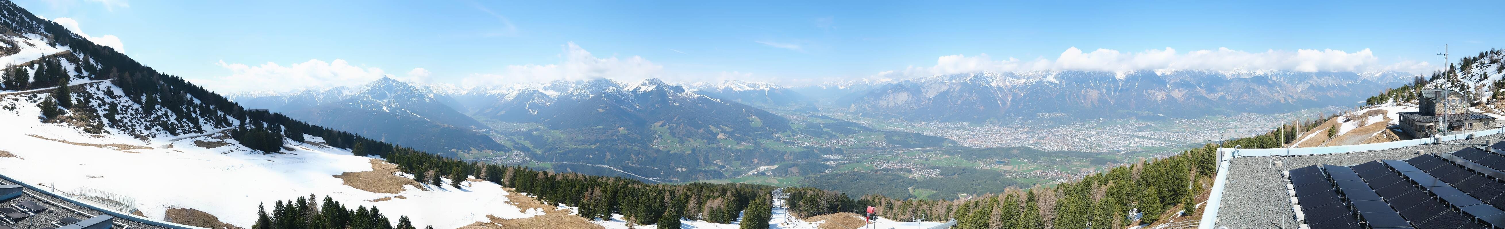 Archiv Foto Webcam Patscherkofel - Blick auf Innsbruck