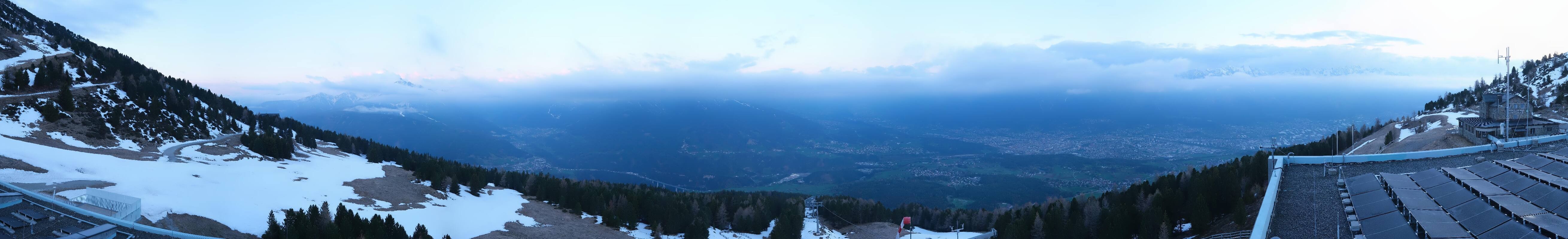 Archiv Foto Webcam Patscherkofel - Blick auf Innsbruck