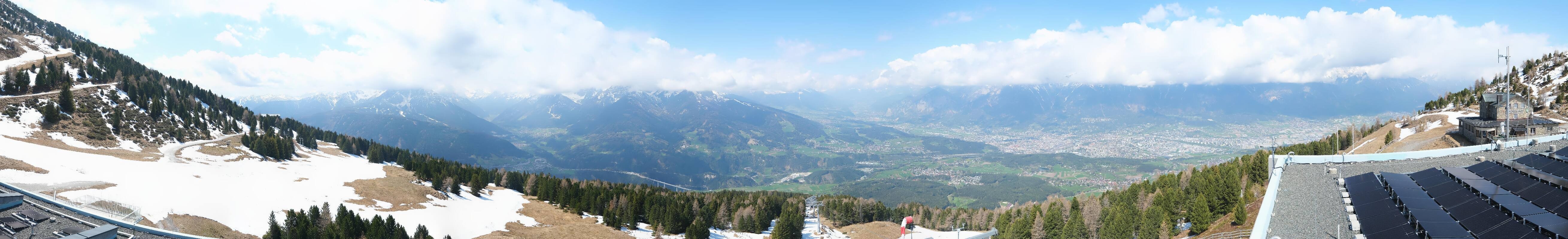 Archiv Foto Webcam Patscherkofel - Blick auf Innsbruck