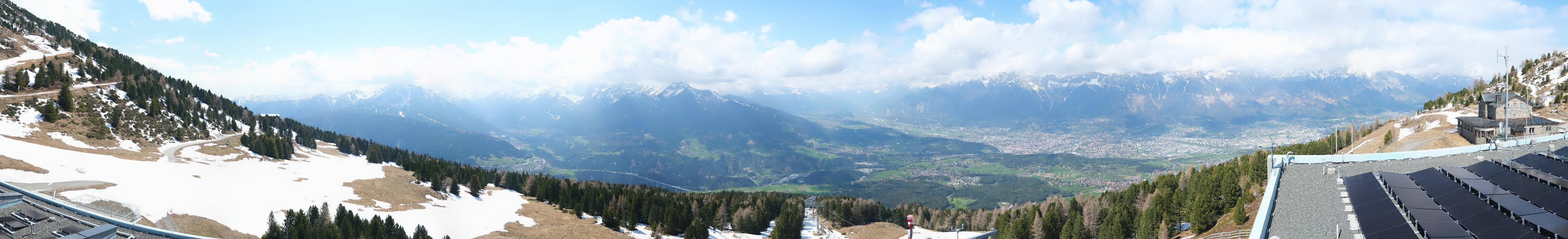 Archiv Foto Webcam Patscherkofel - Blick auf Innsbruck