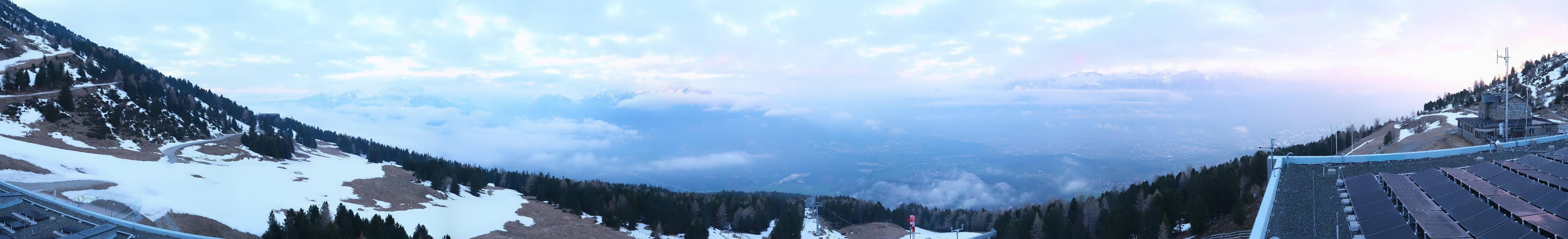 Archiv Foto Webcam Patscherkofel - Blick auf Innsbruck