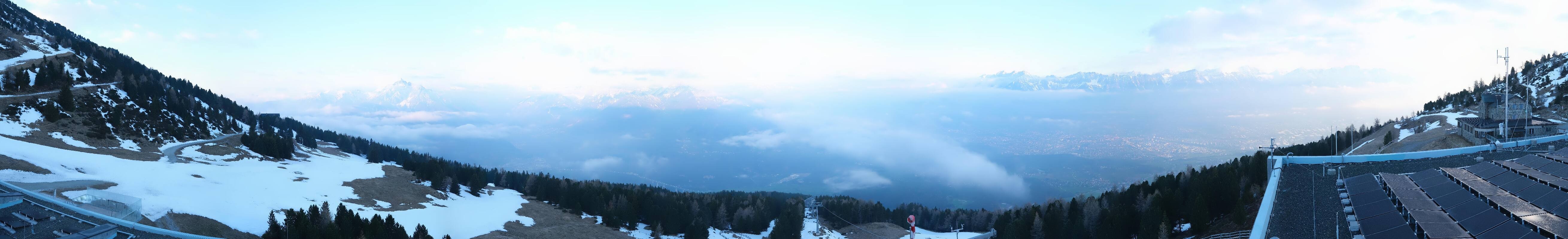 Archiv Foto Webcam Patscherkofel - Blick auf Innsbruck
