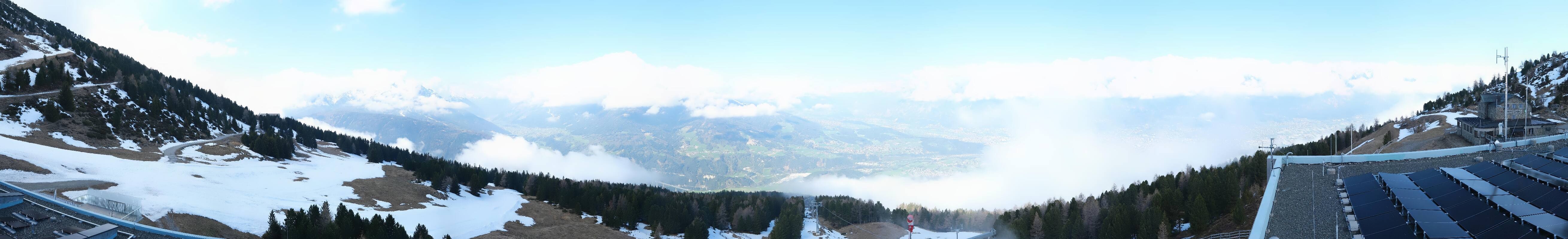 Archiv Foto Webcam Patscherkofel - Blick auf Innsbruck