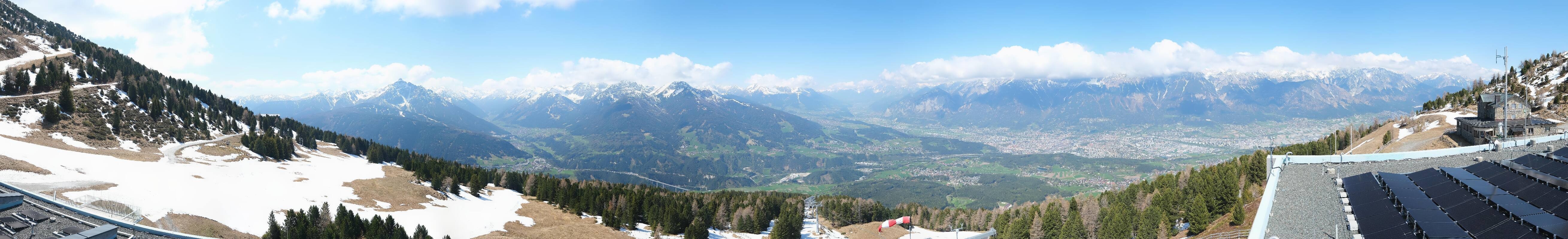 Archiv Foto Webcam Patscherkofel - Blick auf Innsbruck