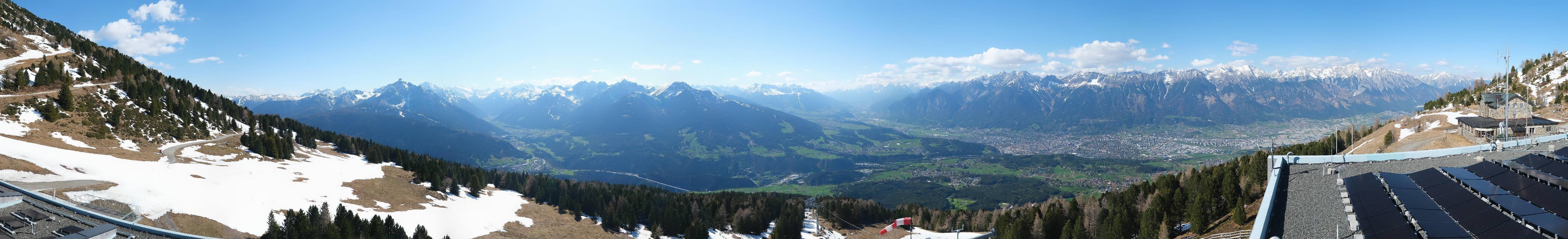 Archiv Foto Webcam Patscherkofel - Blick auf Innsbruck