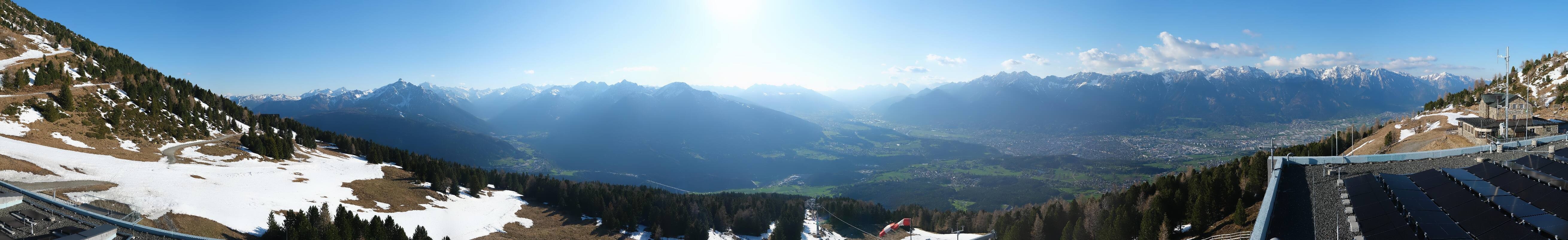 Archiv Foto Webcam Patscherkofel - Blick auf Innsbruck