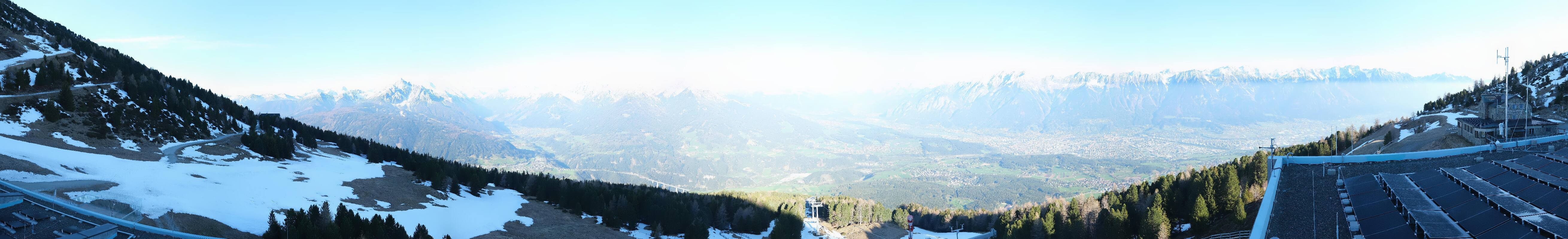 Archiv Foto Webcam Patscherkofel - Blick auf Innsbruck