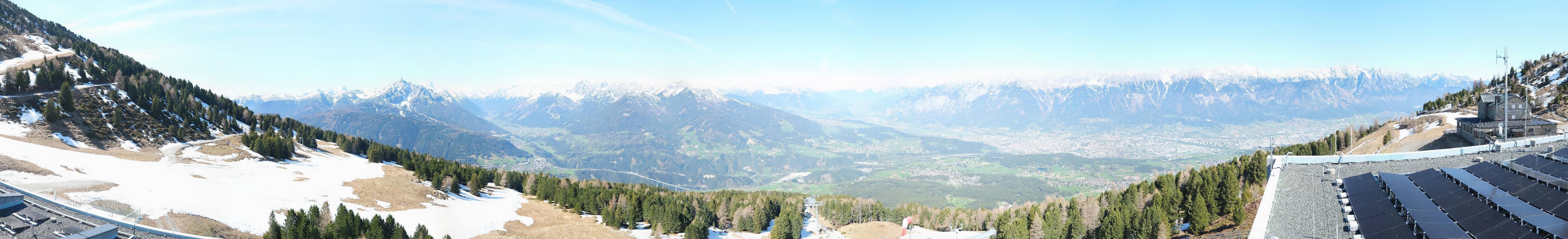 Archiv Foto Webcam Patscherkofel - Blick auf Innsbruck