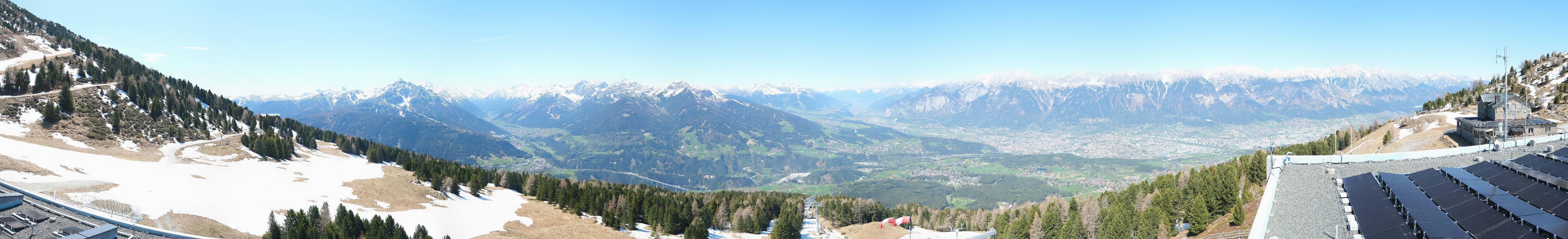 Archiv Foto Webcam Patscherkofel - Blick auf Innsbruck