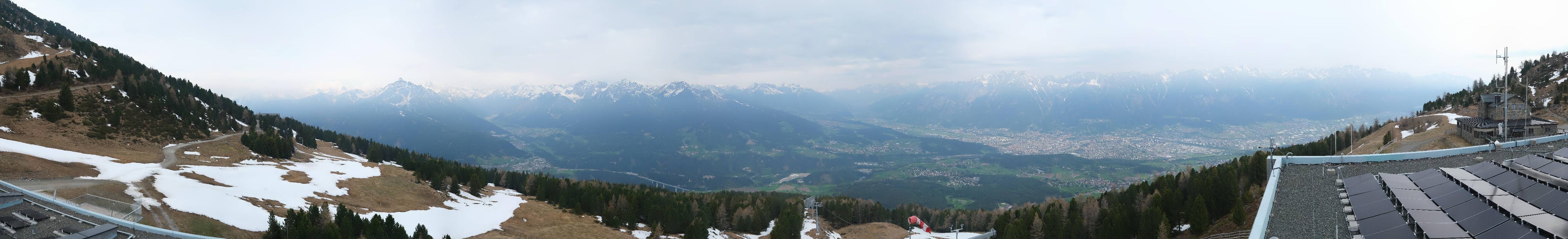 Archiv Foto Webcam Patscherkofel - Blick auf Innsbruck